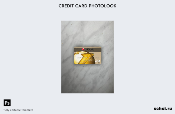 цифровая загрузка Румыния UniCredit Bank Visa Gold Card фотообраз переднего шабл